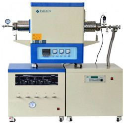 Трубчатая печь CVD 1400 ° C с системой смешивания и откачки газа